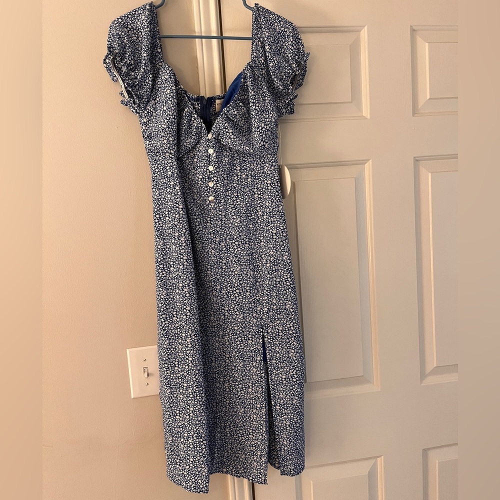 Urban Outfitters blue floral midi dress